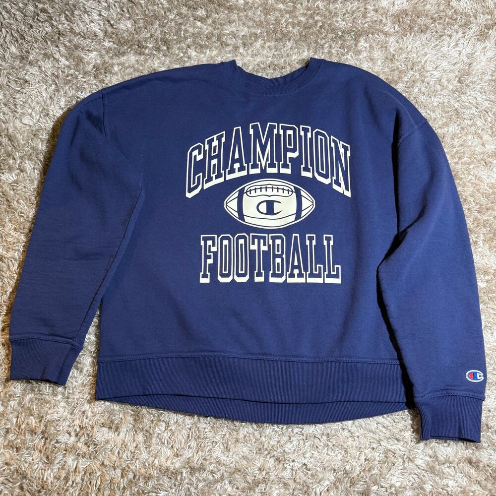 Champion football crewneck cropped women’s size large